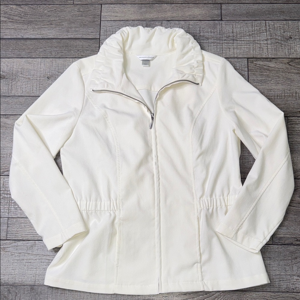 Christopher & Banks Cream Utility Jacket